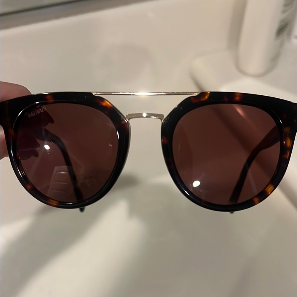 Balmain Brown Tortoise Shell Glasses